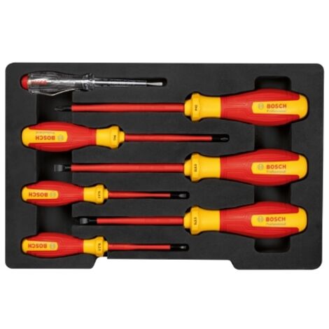 BOSCH 1600A02NF7 Set de destornilladores SL/PH aislados VDE Professional (6 uds.)