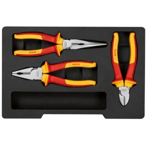 BOSCH 1600A02NG0 Set de alicates aislados VDE (3 uds.) (1/4)
