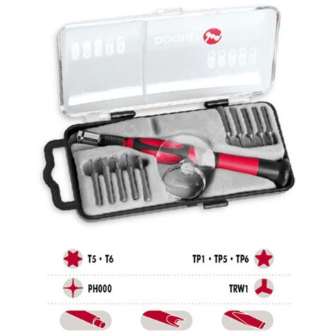 Juego de destornilladores de precisión para teléfono móvil, 12 piezas  DOGHER 380-004 (1/4)