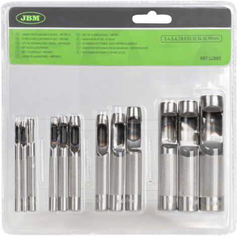 JUEGO DE 12 SACABOCADOS - MÉTRICO JBM52885