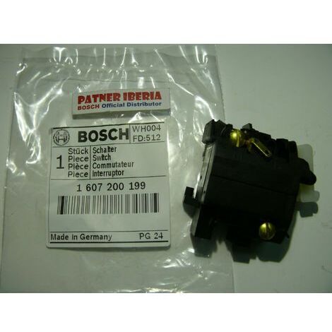 Repuesto original BOSCH 1607200199 Interruptor para amoladoras GGS 28 C/28 CE/28 LC/28 LCE GGS 8 CE