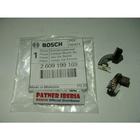 Repuesto original BOSCH 2609199169  Juego de escobillas de carbono