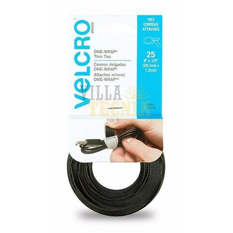 VEL-EC60388 VELCRO Blister One WRAP bridas negras 6 uds