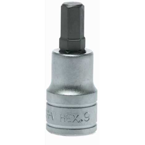 Llave de vaso 1/2´´. Vaso corto para agujeros hexagonales interiores 9mm TENGTOOLS 68200500