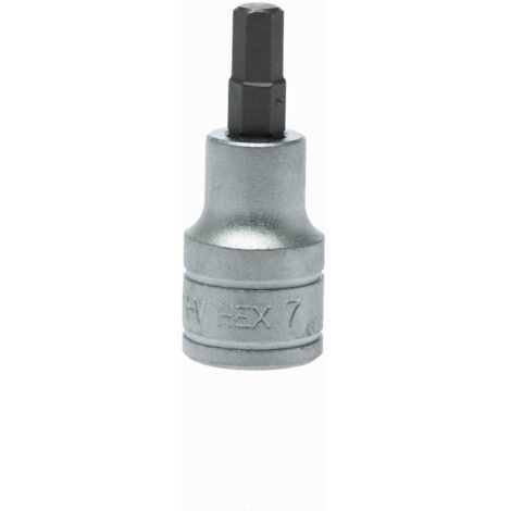 Llave de vaso 1/2´´. Vasos cortos para agujeros hexagonales interiores 7mm TENGTOOLS 68200302
