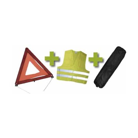 KIT EMERGENCIA BOLSA NEGRA RIBETE+TRIANGULO+CHALECO  JBM53089