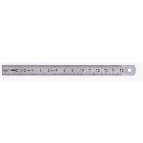Regla, acero inox, cromada mate, EC Clase II, largo 150 mm, sección 13 x 05 mm  VOGEL 1001040015