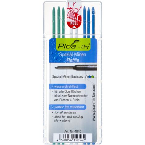 PICA pica-4042-estuche 10 minas dry verde , pica-4042-estuche 10 minas dry verde