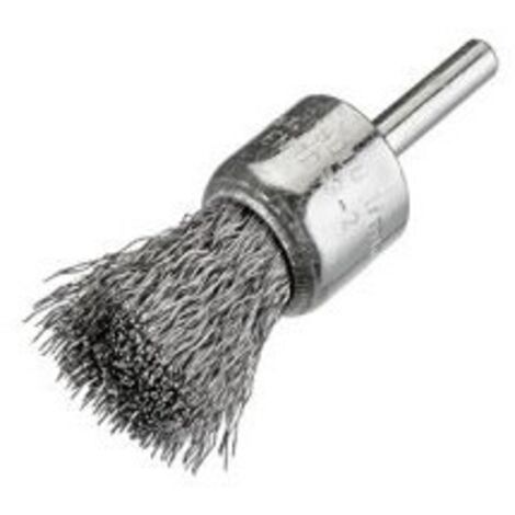 Cepillo pincel acero latonado ondulado con vástago de 6 mm y filamento de Ø 030 mm (25x50)  Osborn 8008509063