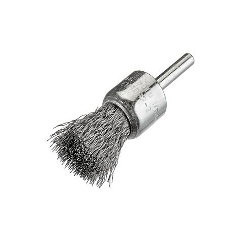 Cepillo pincel acero latonado ondulado con vástago de 6 mm y filamento de Ø 030 mm (25x50) Osborn 7908509063