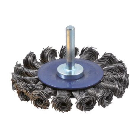 Cepillo circular acero trenzado con vástago de 6 mm y filamento de Ø 0.50 mm (75x13 )  Osborn 7202611151