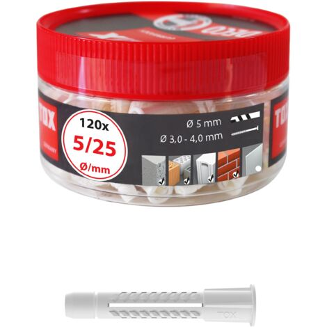 Taco universal Deco 5x25 mm en envase circular
