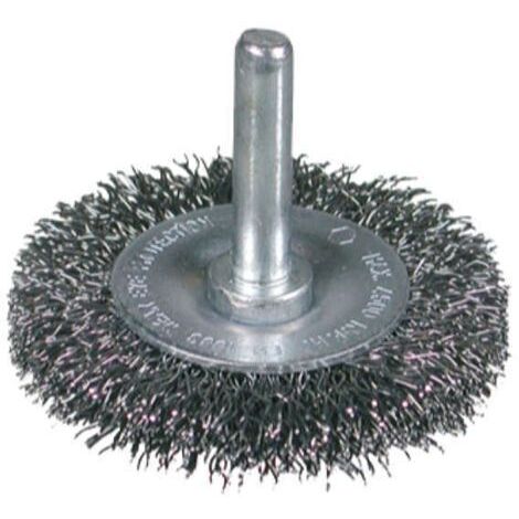 Cepillo circular inox ondulado con vástago de 6 mm y filamento de Ø 0.20 mm (50x7x10 )  Osborn 0088600221