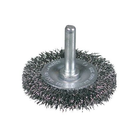 Cepillo circular acero latonado ondulado con vástago de 6 mm y filamento de Ø 0.30 mm (50x7x10 ) Osborn 7008600051