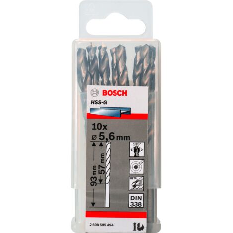 Broca para metal HSS-G DIN 338 (56 x 57 x 93 mm )  BOSCH 2608585494