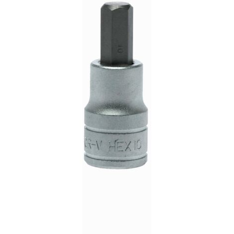 Llave de vaso 1/2´´. Vaso corto para agujeros hexagonales interiores 10mm TENGTOOLS 68200609
