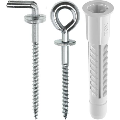 Blíster de 4 tacos 4AS-K, 6x41 mm, con gancho H-D Forma 32 TOX 051701321