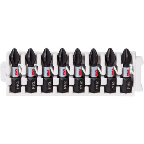 Punta Atornillado Impact PH2x8: 25mm: Insert 8 uds BOSCH 2608522324