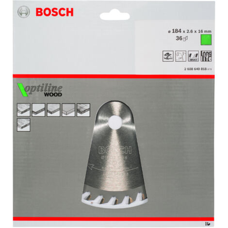 Hoja de sierra circular OP WO H 184x16-36 BOSCH 2608640818