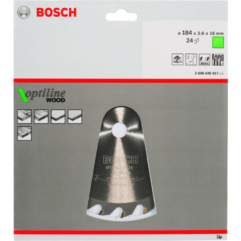 Hoja de sierra circular OP WO H 184x16-24 BOSCH 2608640817