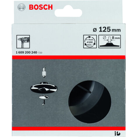 Plato de goma taladro 125mm BOSCH 1609200240