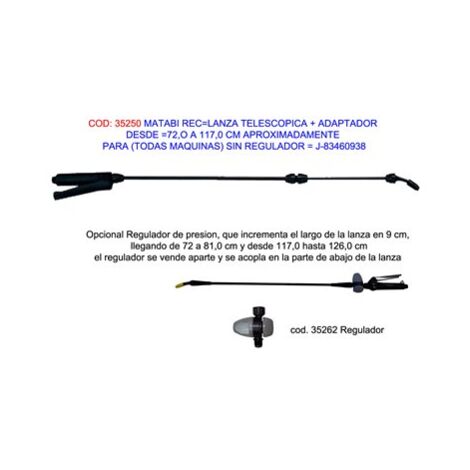 MATABI 83460938 Lanza telescópica presión previa (+adaptador)