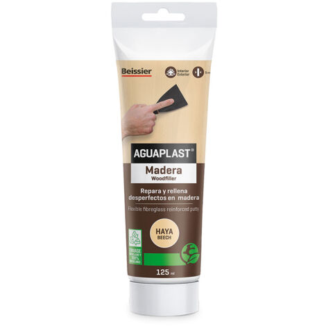 Masilla reparadora para madera de color Haya (125ml) AGUAPLAST 24911