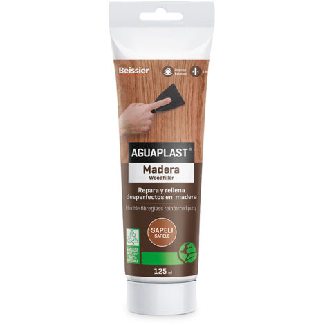 Masilla reparadora para madera de color Sapeli (125ml) AGUAPLAST 24913