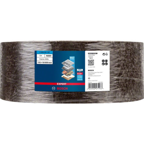 Rollo de vellón Expert N880 para lijado manual de 115 mm x 10 m grueso A  BOSCH 2608901227