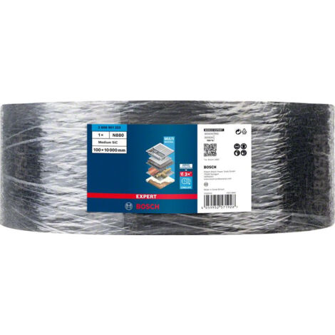 Rollo de vellón Expert N880 para lijado manual de 100 mm x 10 m medio S  BOSCH 2608901223
