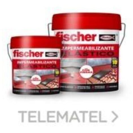 Impermeabilizante Base Agua 4L Blanco Con Fibras Fischer