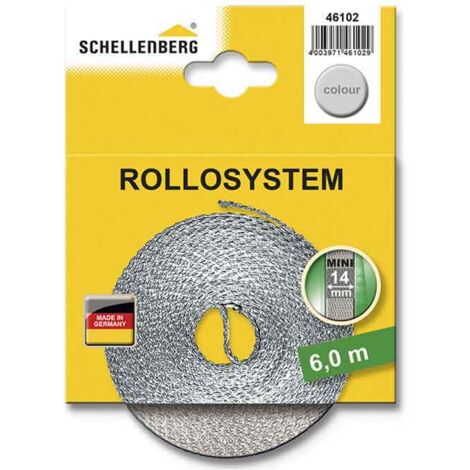 Cinta de persiana, 14mm x 6mts, gris  E3/87001