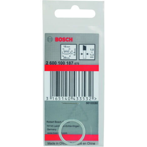Anillo reductor hojas sierra circular 20 x 16 x 08 mm  BOSCH 2600100187