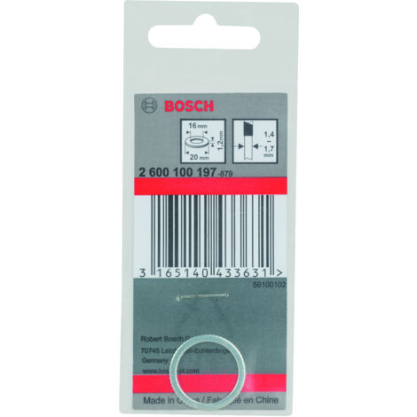 Anillo reductor hojas sierra circular 20 x 16 x 12 mm  BOSCH 2600100197
