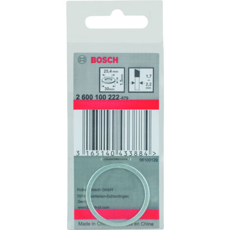 Anillo reductor hojas sierra circular 30 x 254 x 15 mm  BOSCH 2600100222