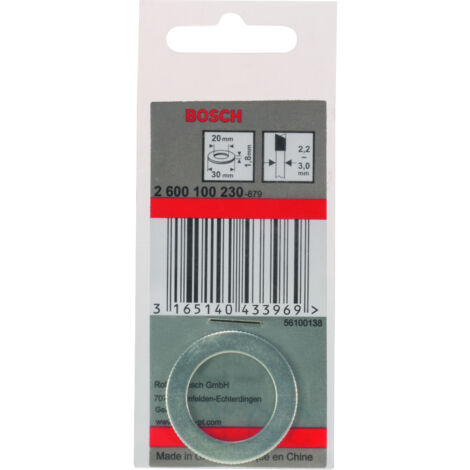 Anillo reductor hojas sierra circular 30 x 20 x 18 mm  BOSCH 2600100230