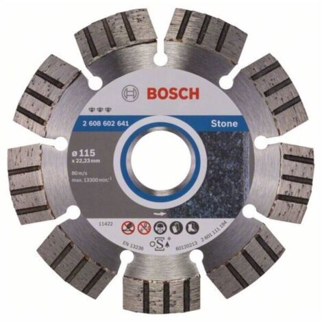 Disco corte diamante Best Stone 115 x 2223 x 22 x 12  BOSCH 2608602641