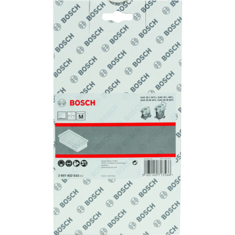Filtro de pliegues plano de celulosa para GAS 35-55  BOSCH 2607432033