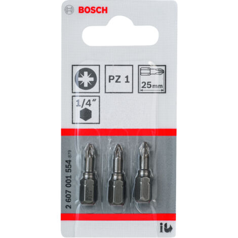 Punta de atornillar extra dura PoziDriv PZ1 (25 mm) BOSCH 2607001556
