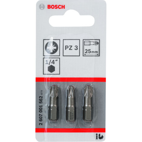 Punta de atornillar extra dura PoziDriv PZ3 (25 mm) BOSCH 2607001564