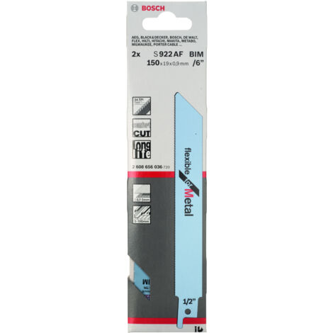 Hoja de sierra sable S 922 AF Flexible for Metal  BOSCH 2608656036
