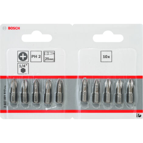 Bosch 2 607 001 513 - Punta de atornillar extra dura - PH 2, 25 mm (pack de 25)