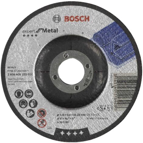 Disco Bosch para cortar acero Ø125 - espesor 2,5 mm