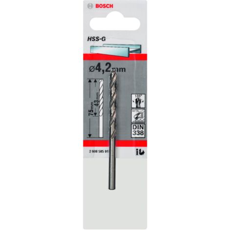 Broca para metal HSS-G DIN 338 (42 x 43 x 75 mm) BOSCH 2608585918