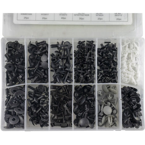 ESTUCHE DE CLIPS PLASTICOS VOLVO 350 PIEZAS JBM52901 (1/4)