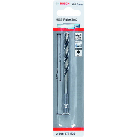 Broca hexagonal HSS PointTeQ de 65 mm  BOSCH 2608577529