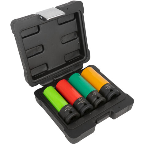 Set de 4 vasos de impacto de ½" para llantas de aleación  JBM53587