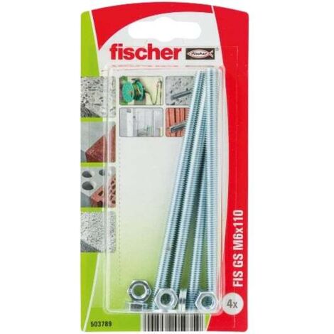 Anclaje con rosca para fijaciones con inyección, FIS GS, M 6 x 110 K Fischer 503789