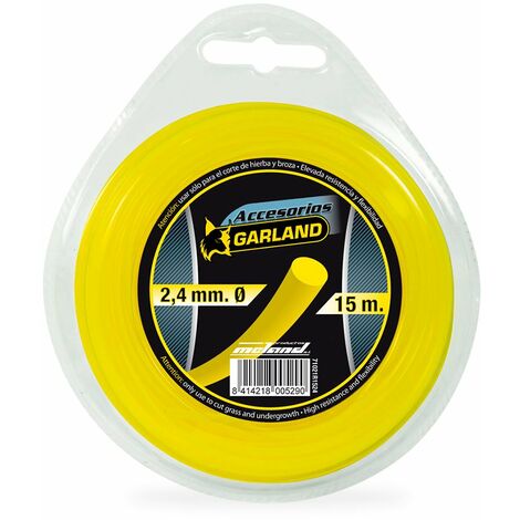 Hilo dispensador para desbrozadora 15m ø2,4mm redondo 71021r1524 garland