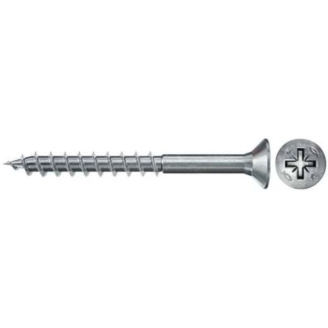 Tornillos PowerFast II FPF II CZP, 30x45 BC, cabeza avellanada, engarce PZ, rosca parcial, cincado, caja 200  Fischer 670054